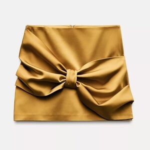 Zara satin effect bow skirt , medium
